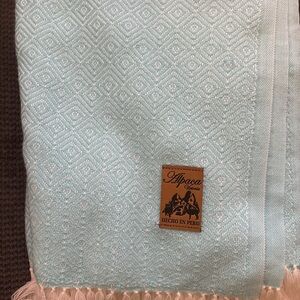 Alpaca Blanket in Light Blue